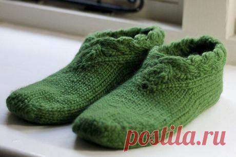 Тапочки спицами Slippers - Носки,тапочки