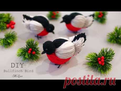🐦 СНЕГИРЬ из ниток 🌻🐦 The cutest BULLFINCH of yarn 🐦