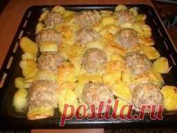 Мясные ёжики с картошкой под сыром - Лучшие кулинарные рецепты интернета
