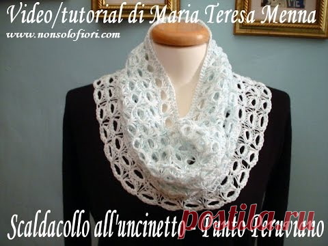 Scaldacollo all'uncinetto - Punto Peruviano - Broomstick lace - YouTube