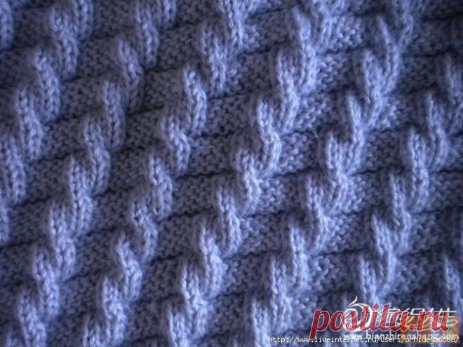 Для тех, кто не любит вязать жгуты, но очень хочется. Имитация жгутов спицами