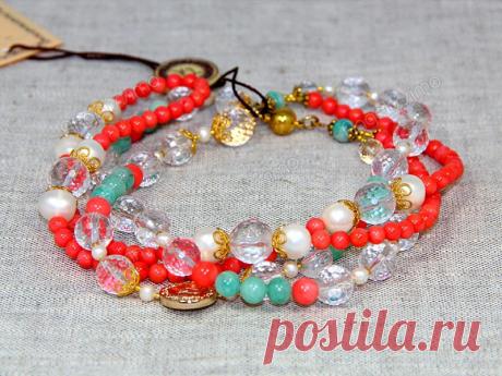 Бусы из коралла и хрусталя от BRimar