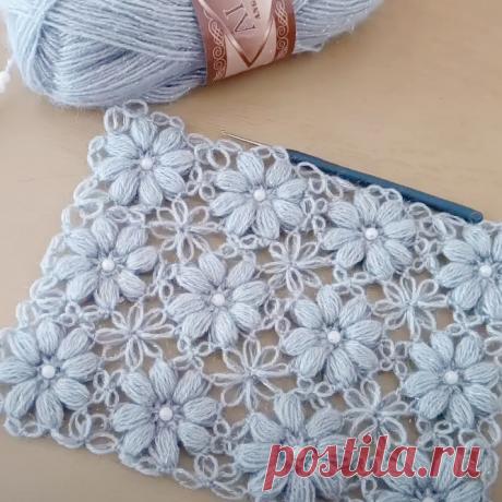 Красивый цветочный узор с бусинами. Мастер-класс | Креаликум