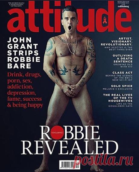 Робби Вильямс в журнале Attitude, фото обложки