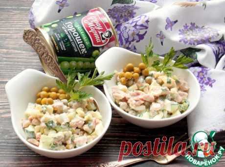 Салат с тунцом и зеленым горошком – кулинарный рецепт
