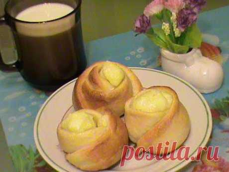 Ватрушки-розочки (Rolls with cottage cheese)