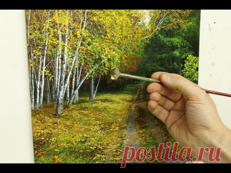 #73 How to Paint  Silver Birch trees III | Michael James Smith