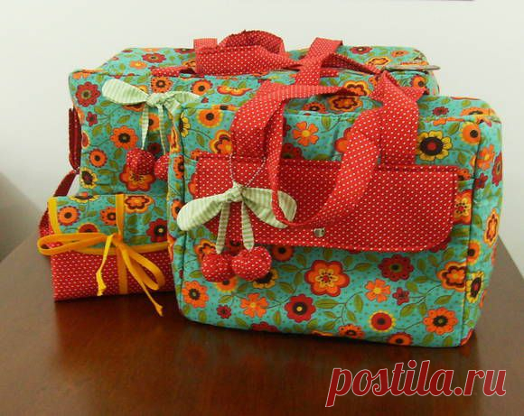 Kit 2 Bolsas Maternidade + Trocador | Aqui Tem Pano | Elo7