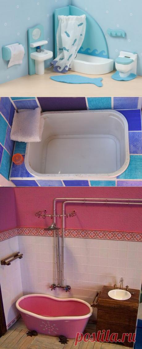 Ванна и туалет для куклы своими руками | вТему