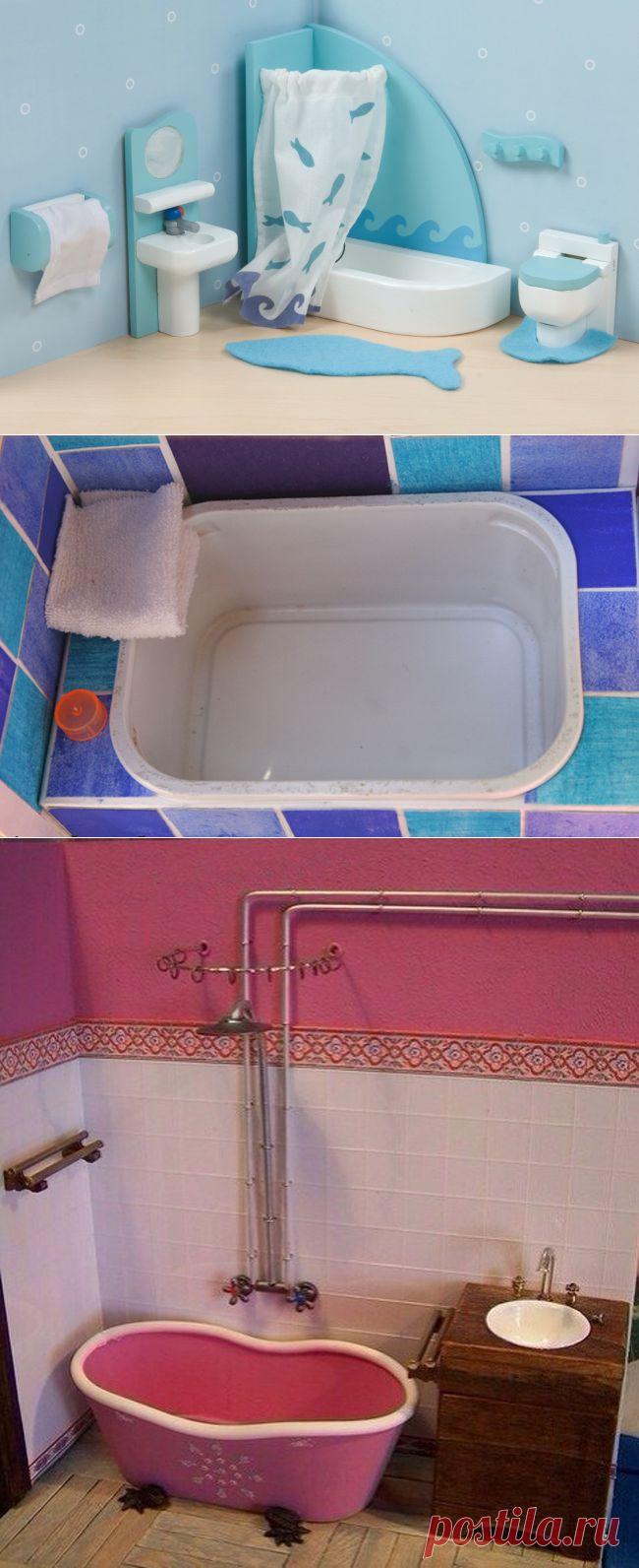 Ванна и туалет для куклы своими руками | вТему