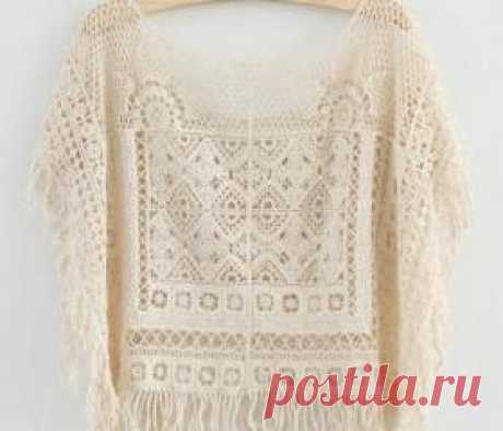 Cute Japanese Style Crochet Lace Shirt Tops on Luulla