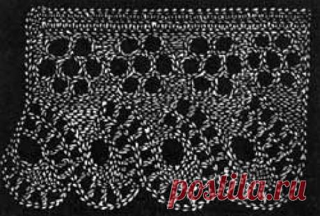 Free Knitting Pattern: Scallop Edging from "The Delineator" c1900