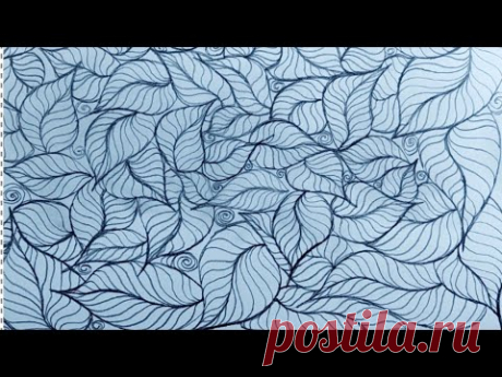 рисунок для свободно-ходовой  стёжки (СХМС) "ЛИСТИКИ"...