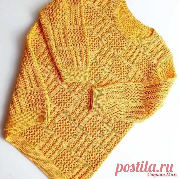 Вяжем летний ажурный джемпер