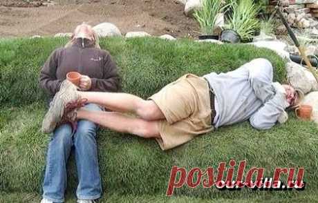 Как сделать на даче диван из дерна