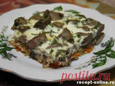 невероятно вкусная КУРИНАЯ ПЕЧЕНЬ, запеченная с грибами, луком и морковью