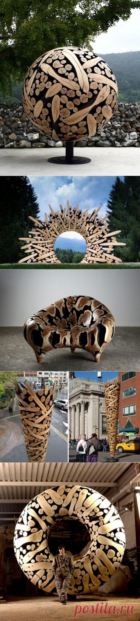 Художник создаёт потрясающие скульптуры и мебель из деревянных отходов / Я - суперпупер