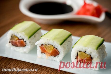 Ролл с форелью и апельсином | Простые кулинарные рецепты с фотографиями