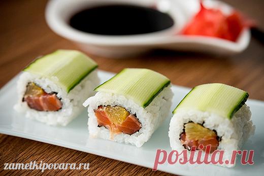 Ролл с форелью и апельсином | Простые кулинарные рецепты с фотографиями