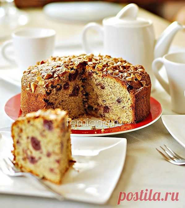 Простой, вкусный пышный пирог с замороженной вишней | FEMIANA