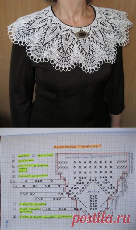 Воротник спицами Шевалье.