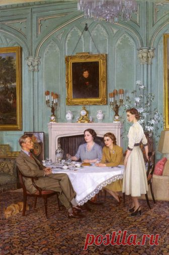 Привиделся мне в чудном сне портрет Прекрасной Дамы... Художник Герберт Джеймс Ганн / Sir Herbert James Gunn (Шотландия, 1893-1964)