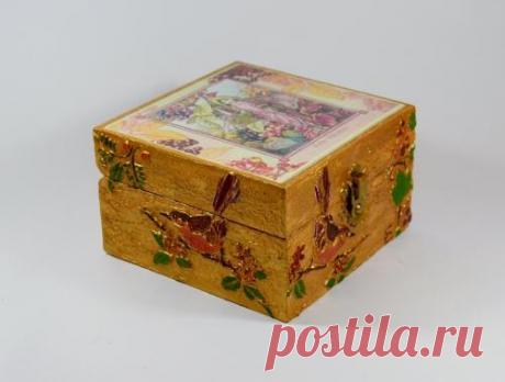 Декупаж - Сайт любителей декупажа - DCPG.RU | Техники имитации и старения - шкатулка "Fata Viburno"