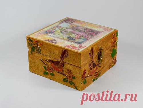 Декупаж - Сайт любителей декупажа - DCPG.RU | Техники имитации и старения - шкатулка 
