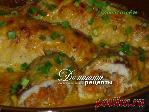 Куриные рулетики в соусе