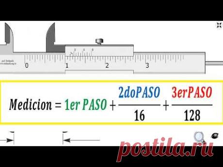 Lectura del VERNIER de precisión 1/128 pulgadas