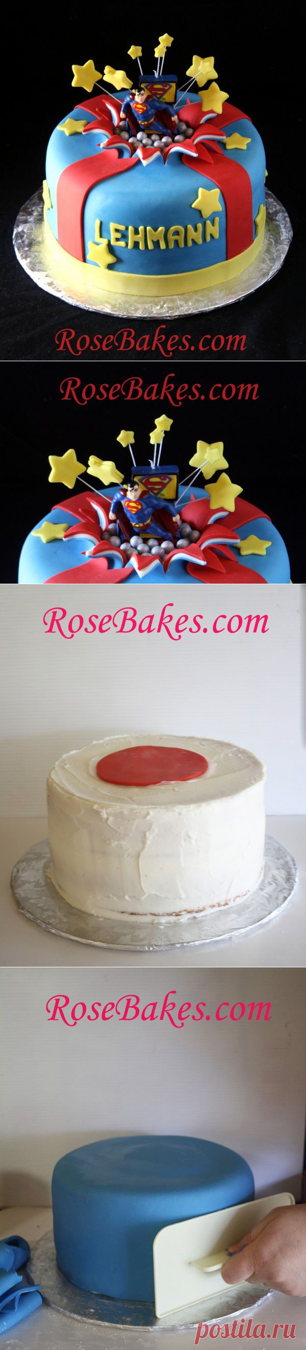 Superman Bursting Out of the Cake (Exploding Cake Tutorial): Part 1