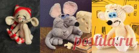 Смешные мышата вязаные крючком