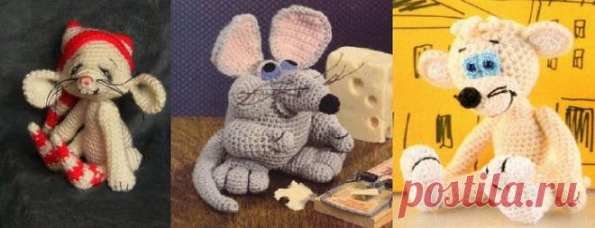 Смешные мышата вязаные крючком