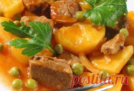 Мясное рагу с картофелем и горошком - Dynastyofchefs.ru
