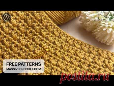 SUPER EASY Crochet Pattern for Beginners!⚡️💛 STUNNING Crochet Stitch for Baby Blanket & Bag