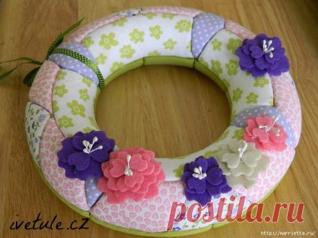 Венки из пенопласта в технике кинусайга