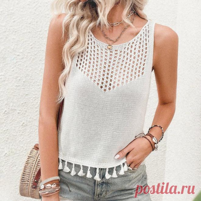 Готовимся к лету: 4 вязаных топа с простыми узорами. Снова новинки от Shein | Вяжем вместе! | Дзен