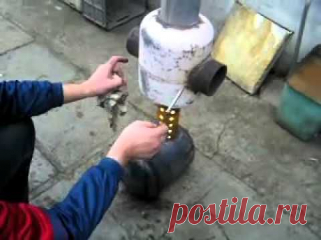 Супер экономная печка на отработке!