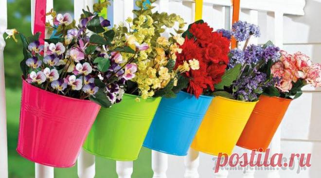 Выбор и установка балконных ящиков для цветов (+ самодельные горшки)