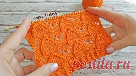 КРАСИВЫЙ Ажурный Узор Спицами | How to knit Lace pattern