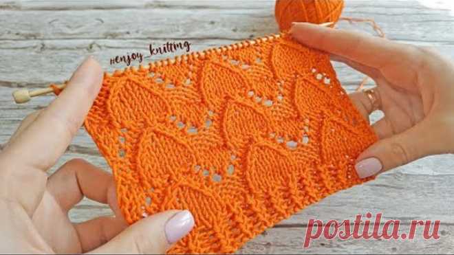 КРАСИВЫЙ Ажурный Узор Спицами | How to knit Lace pattern