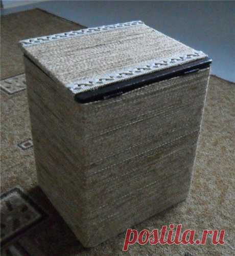 Из старого ящика в стильный пуфик)) - Декор
