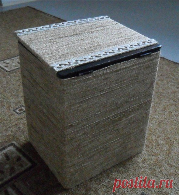 Из старого ящика в стильный пуфик)) - Декор