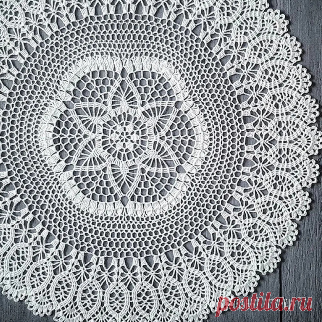Изумительной красоты вязаные салфетки крючком со схемами | Вязание крючком Елена Ермина | Дзен