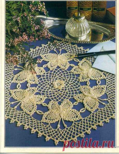 free crochet doily patterns | free crochet butterfly doily…  |  Pinterest • Всемирный каталог идей