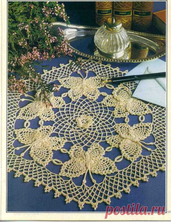 free crochet doily patterns | free crochet butterfly doily…  |  Pinterest • Всемирный каталог идей