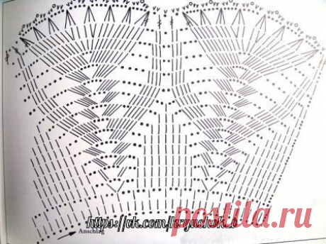 Ажурный воротник крючком