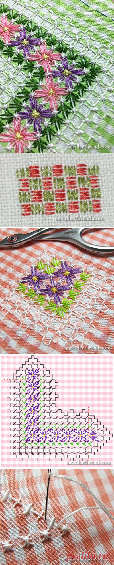 Узоры и орнаменты, вышитые счетными швами — Рукоделие