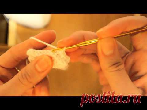 Шапка "Путанка" крючком.-video