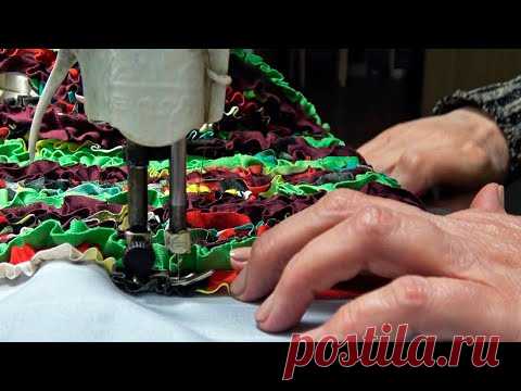 Из остатков ткани сшили потрясную вещь для дома! Буквально из мусора получилась оригинальная... - YouTube